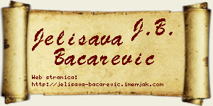 Jelisava Bačarević vizit kartica